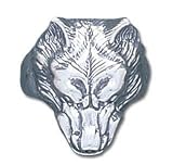 Solid Sterling Silver Wolf Ring