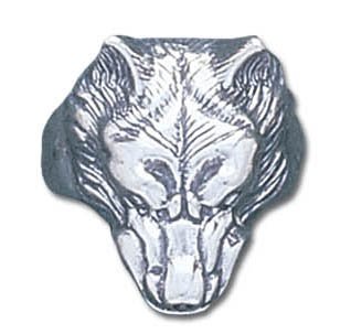 Solid Sterling Silver Wolf Ring