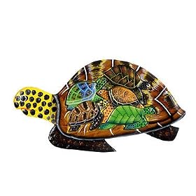 All Natural Handmade Handpainted Turtle Puzzle by Cozee World