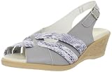 Worishofer Women's 845 Slingback Sandal,Grey Combo,37 EU/6.5-7 M US