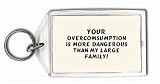 Your overcomsumption is more dangerous than my large family! Keychain