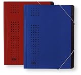 Produkt-Bild: Elba B&uuml;rosysteme 42496DB F&auml;chermappe Ordnungsmappe chic, Karton (RC), 450 g/qm, A4, 12 F&auml;cher, dunkelblau