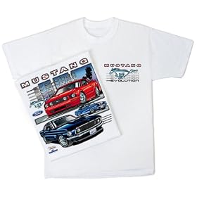 Ford Mustang Evolution White T-shirt - Clearance