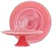 Colorful Art Glass Rose Serving Stand 13"D, 4"H