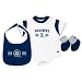 MLB Unisex Infant/Toddler Seattle Mariners Bib and Bootie Set, White, Large