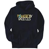 Hoodie Mens Navy Blue  Powered by Ragdolls  Cats
