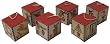 Christmas Ornament Set of 6 Sandi Gore Evans Building Blocks BUY ONE GET ONE FREE!