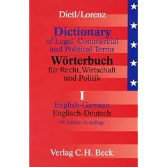 W�rterbuch f�r Recht, Wirtschaft und Politik, Bd.1, Englisch-Deutsch