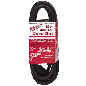 Milwaukee 48-76-4008 Quik-Lok 8-Foot 3 Wire Grounded Cord by Milwaukee