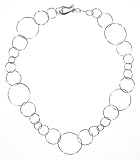 Sterling Silver Open Circle Link Necklace, 18