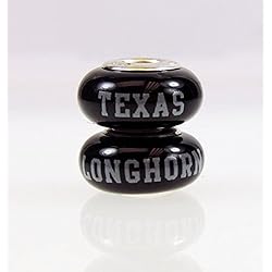 Texas Longhorns Fenton Glass Bead Fits Most Pandora Style Charm Bracelets