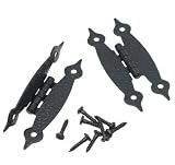 Amerock BP3404-CB Flush Colonial H Hinge with Colonial Black Finish
