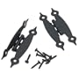 Amerock BP3404-CB Flush Colonial "H" Hinge with Colonial Black Finish