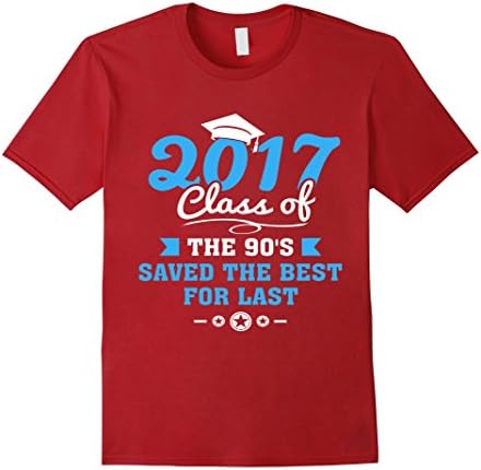 Men's Class of 2017, Class of 2017 Shirt, Class Of 2017 Senior Medium Cranberry