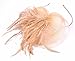 Women Lady Fascinator Hat with Headband Wedding Halloween Tea Party Derby Accessory Khaki
