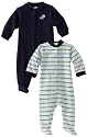Gerber Baby-Boys Newborn 2 Pack Snap Front Dog Sleep and Play