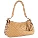 Fontanelli Camel Woven Leather Hobo Bag