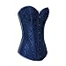 Muka Women Blue Brocade Renaissance Fashion Corset Lingerie Halloween Costume