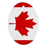 Canadian Flag Ornament (Oval)