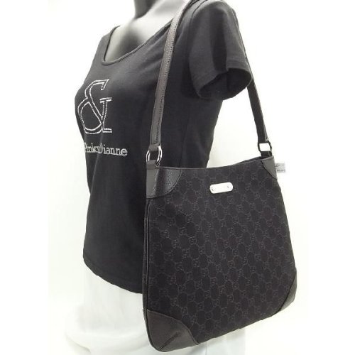 GUCCI Brown Demin With Leather Trim Shoulder bag - 196140