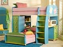 Sunday Funnies Loft Bunk 78-1/2" x 84-3/8" x 66-1/4"H