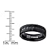 Men's Black Titanium Ring Wedding Engagement Band With 9 Large Princess Cut Channel Set Black CZ, 8mm Sizes 7-13