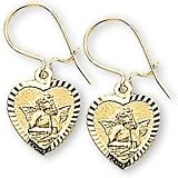 The Perfect 14K Yellow Gold Angel Heart Dangle Earrings