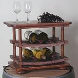 8 Bottle Barrel Stave Wine Rack
