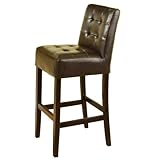 Cloverdale Brown Leather Barstool