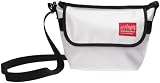 Manhattan Portage Vinyl New York Messenger, Sac port&eacute; &eacute;paule femme 27x18x12 cm - Blanc, Synth&eacute;tique