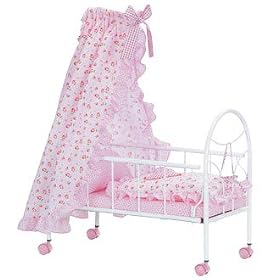 Corolle Nursery Floral Print Canopy Bed by Corolle