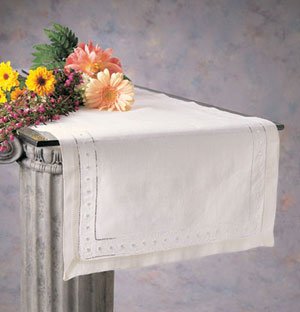 Swiss Dot Embroidered Runner 16"x72" Oblong