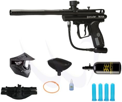 Kingman Spyder 2012 Victor Marker Gun - Diamond Black HPA N2 Swat Package