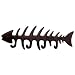 Cast Iron Fishbone Fish Bone Coat Hook Hat Wall Rack 3 Hooks