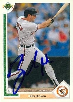 Billy Ripken Autographed/Hand Signed Baseball Card (Baltimore Orioles) 1991 Upper Deck #550