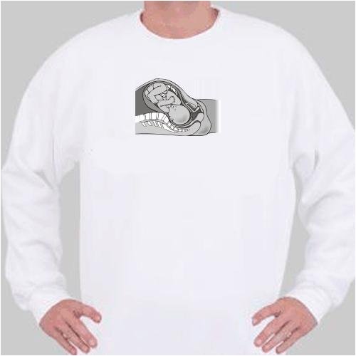 Baby In Womb Sweatshirt XX-Large White