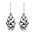 Silver Ladies' Celtic Knot Drop Earrings