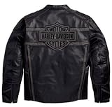 Harley-Davidson® Men's Luminator Leather Jacket. Midweight. 3M Scotchlite Reflective Material appliqué. 98013-10VM
