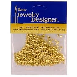 10/0 Glass Seed Beads, Gold, 7 Gram Pkg