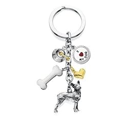 Boston Terrier - I Love My Dog Keychain