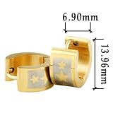 Golden Star Stainless Steel Mens Hoop Earrings 41R9fjZAqBL. SL160 Golden Star Stainless Steel Mens Hoop Earrings