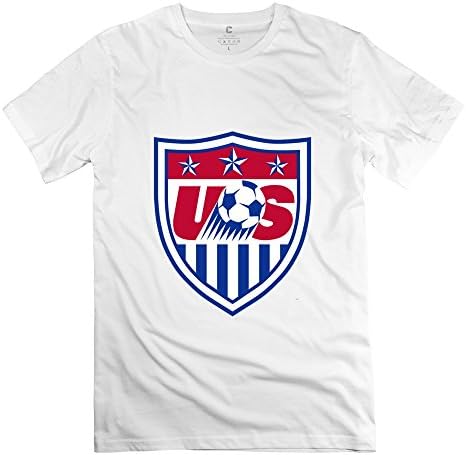 Men's Women's World Cup American Logo Screw Neck Tshirt Size M White