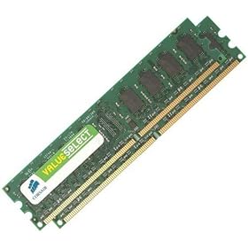 Corsair Value Select memory - 1024 MB ( 2 x 512 MB ) - DIMM 240-pin - DDR II ( VS1GBKIT533D2 )