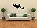 Baseball Wall Decal Sticker - Sports Silhouette Decoration - 12 inch Removable Graphic