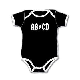 Click here to buy ABCD - Rocker Retro Ringer Tee Silly Baby Onesie,... by La Retro Baby.