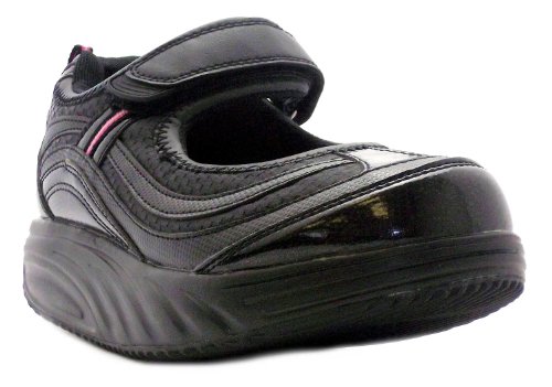 Pineapple Womens Stroller Black & Pink Velcro Active Toning Fitness Trainers Picture