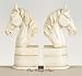 Two (2) Beautiful Horse Head Ivory Finish Bookends