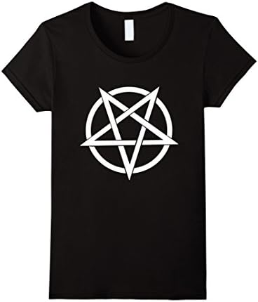 Women's Inverted Pentagram Tee Shirt Medium Black