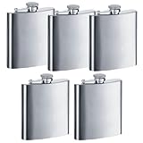 6 oz. Stainless Steel Hip Flask (Pkg. of 5)