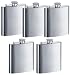 Kitchen & Housewares : Stainless Steel 6 oz Alcohol Water Flask NEW (set of 5)